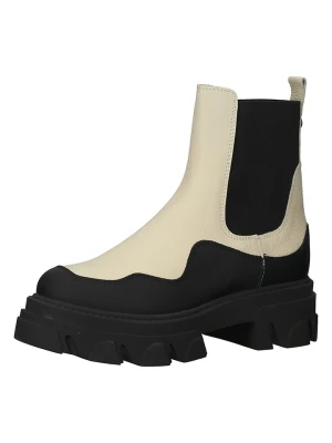 Steve Madden Skórzane sztyblety w kolorze beżowo-czarnym rozmiar: 39