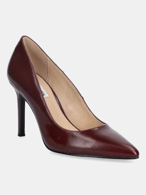 Steve Madden szpilki skórzane Secured kolor bordowy 11004877