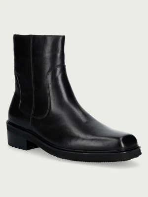 Steve Madden sztyblety męskie skórzane Jasper-N czarny