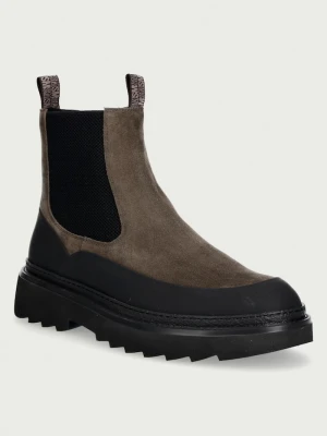 Steve Madden sztyblety męskie zamszowe Rockland brązowy