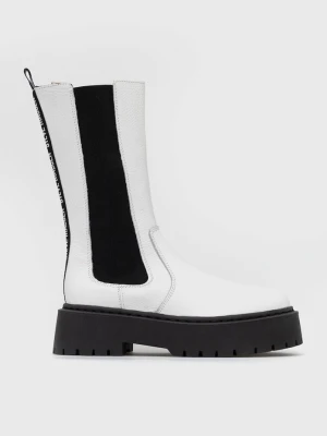 Steve Madden Sztyblety skórzane Vivianne biały