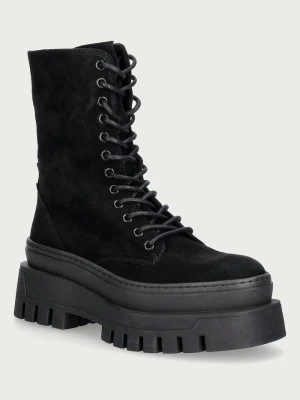 Steve Madden workery na platformie damskie zamszowe Coast czarny