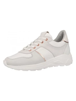 Steven New York Skórzane sneakersy w kolorze biało-szarym rozmiar: 40