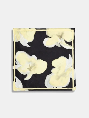 Stine Goya apaszka jedwabna damska kolor żółty wzorzysta SG-PS26-A010-2287