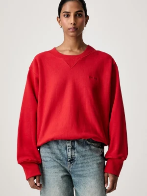 Stine Goya bluza oversize damska bawełniana czerwony