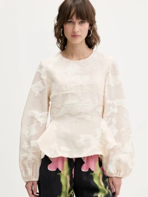 Stine Goya bluzka damska kolor beżowy SG-AW25-T109-2442