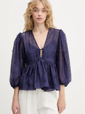 Stine Goya bluzka damska kolor fioletowy gładka SG-PF25-T062-1608