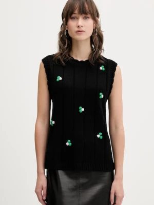 Stine Goya kamizelka z dodatkiem wełny damski kolor czarny SG-AW25-K043-2359
