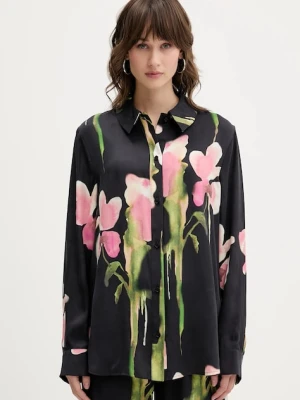 Stine Goya koszula damska kolor czarny regular z kołnierzykiem klasycznym SG-AW25-T091-2263