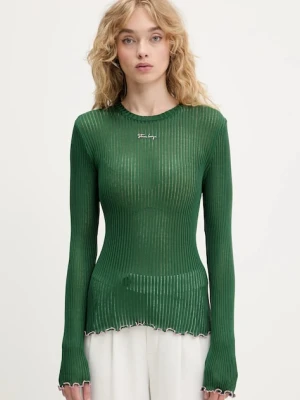 Stine Goya longsleeve jedwabny kolor zielony SG-PF25-T060-2355