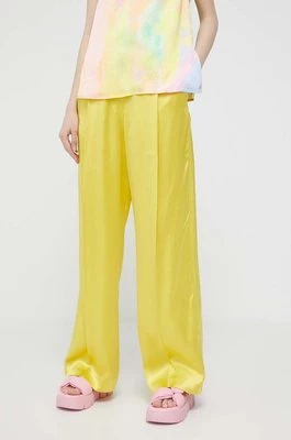Stine Goya spodnie damskie kolor żółty szerokie high waist