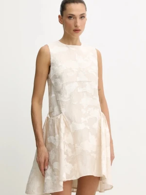 Stine Goya sukienka 0 kolor beżowy mini rozkloszowana SG-AW25-D152-2442