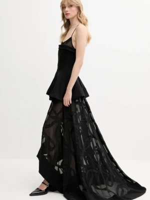 Stine Goya sukienka kolor czarny maxi rozkloszowana SG-SS25-D116-2351