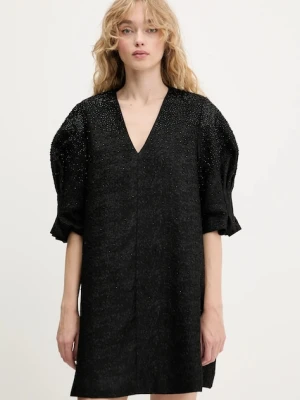 Stine Goya sukienka kolor czarny mini oversize SG-PF25-D128-2379