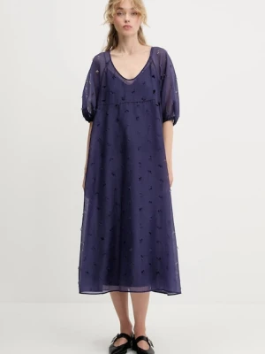 Stine Goya sukienka kolor fioletowy maxi rozkloszowana SG-PF25-D129-1608