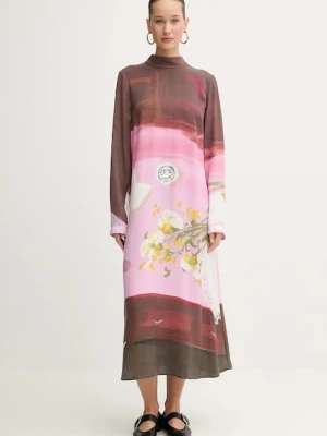 Stine Goya sukienka kolor różowy midi prosta SG-PS26-D017-2263P