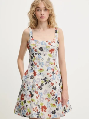 Stine Goya sukienka kolor szary mini rozkloszowana SG-PF25-D141-2269