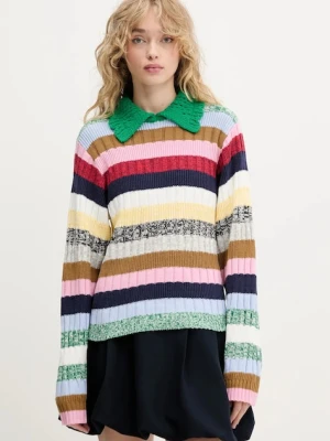 Stine Goya sweter damski kolor zielony SG-PF25-K033-2386
