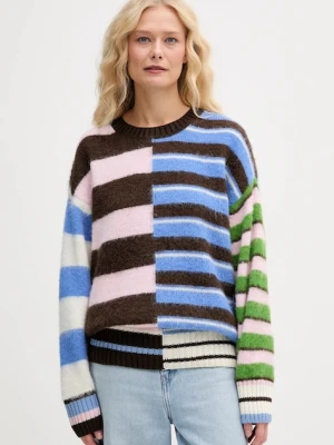 Stine Goya sweter z dodatkiem wełny kolor brązowy SG-AW25-K021-2328