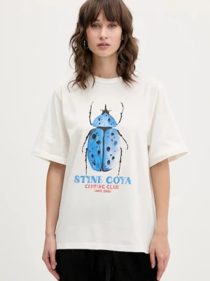 Stine Goya t-shirt bawełniany damski kolor beżowy SG-AW25-T009-2243