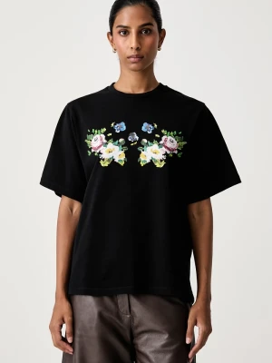 Stine Goya T-shirt damski bawełniany czarny