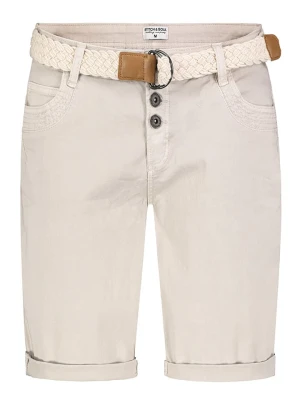 Stitch & Soul Bermudy w kolorze kremowym rozmiar: XS