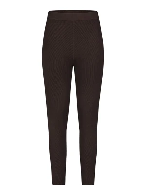 Stitch & Soul Legginsy w kolorze ciemnobrązowym rozmiar: M