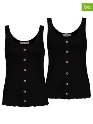 Stitch & Soul Topy (2 szt.) w kolorze czarnym rozmiar: M