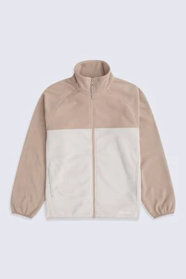 Stockholm — damska bluza polarowa z pełnym zamkiem - Beige Animal