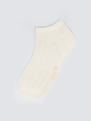 Stopki damskie ażurowe białe Holiana 100 BIG STAR