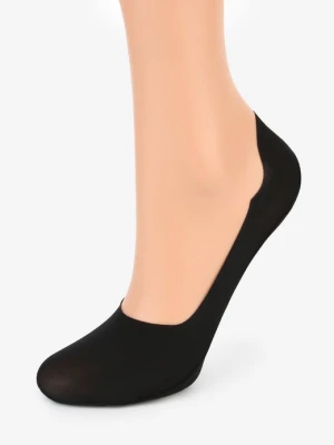 Stopki damskie klasyczne czarne z silikonowym paskiem 2pak - Comfort Classic MARILYN