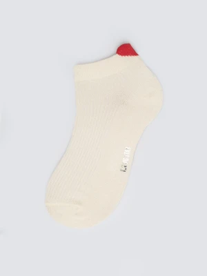 Stopki damskie z wiskozy z sercem białe Lovelia 100 BIG STAR