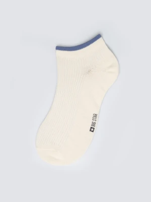 Stopki męskie w prążek białe Arnold 100 BIG STAR