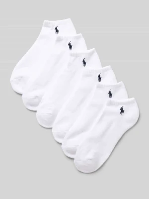 Stopki z mieszanki bawełny w zestaw 6 par Polo Ralph Lauren Biały