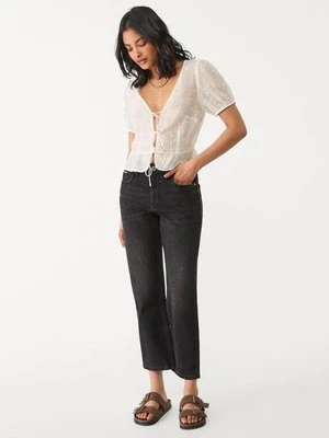 Stradivarius 1460 Jeansy mom fit  CZARNY DENIM