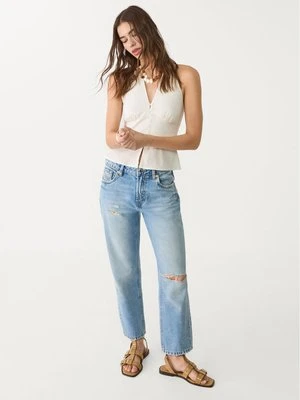 Stradivarius 1460 Jeansy mom fit  Jasnoniebieski