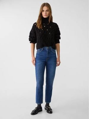 Stradivarius 1460 Jeansy mom fit  Niebieski denim