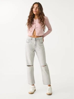 Stradivarius 1460 Jeansy mom fit  Niebieski overdye
