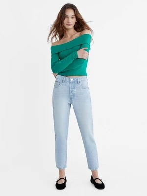 Stradivarius 1460 Jeansy mom fit  ŚREDNI NIEBIESKI DENIM