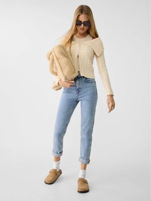 Zdjęcie produktu Stradivarius 1465 Jeansy mom fit typu slim  Niebieski denim