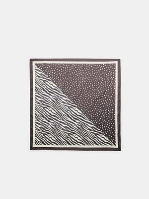 Stradivarius Apaszka z łączonym wzorem  Brązowy