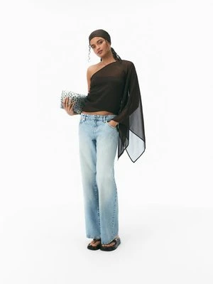 Stradivarius Asymetryczna peleryna  Brązowy