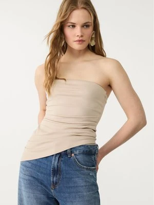 Stradivarius Asymetryczny top bandeau  Szary