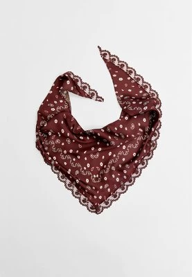 Stradivarius Bandana z koronką  Brązowy