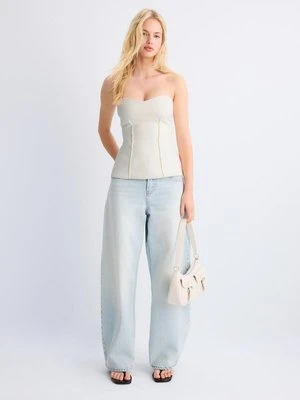 Zdjęcie produktu Stradivarius Bandeau z dekoltem w serce  Ecru