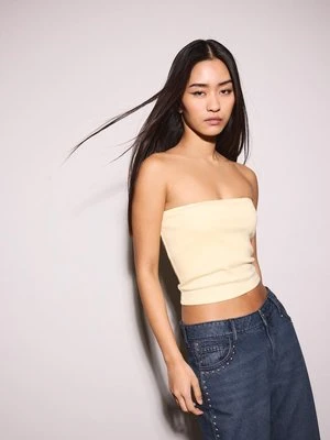 Stradivarius Basic bandeau  Żółty pastelowy