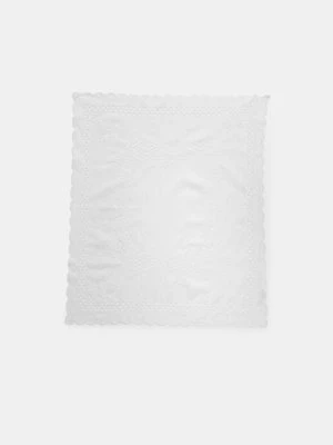 Stradivarius Bawełniana chustka z haftem  Biały