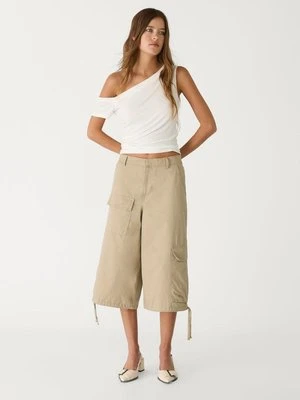 Stradivarius Bermudy cargo oversize  Kamień
