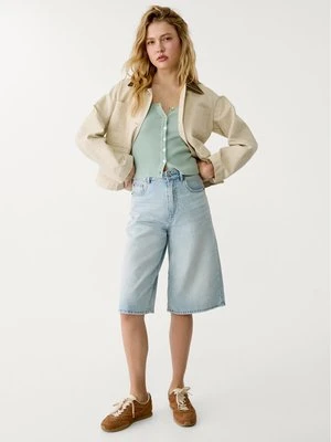 Stradivarius Bermudy typu jortsy  Niebieski denim