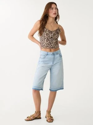 Stradivarius Bermudy typu jortsy  JASNONIEBIESKI DENIM